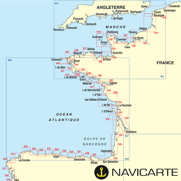 cartes marines NAVICARTE_Atlantique_Manche_Espagne